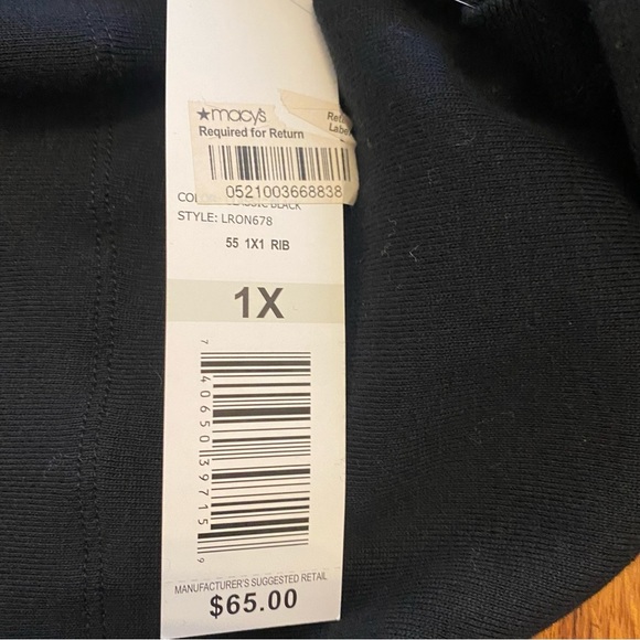 Rafaella Sequins One Piece Long Sleeve Cardigan Top Holiday Party SZ 1X Black - Picture 6 of 8